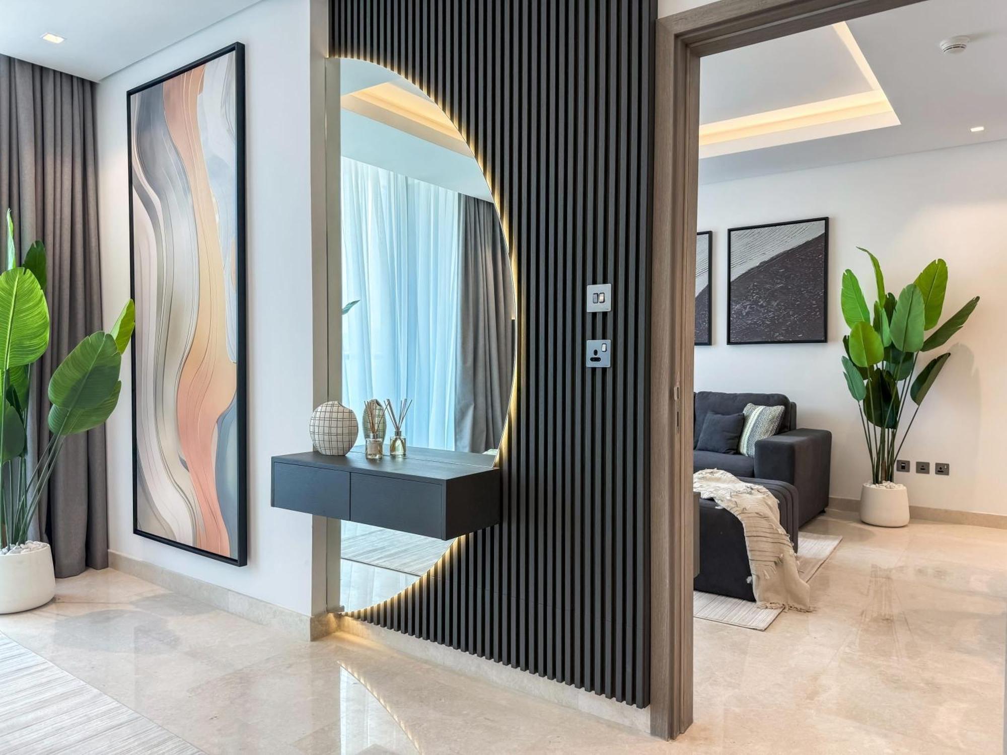 High Floor Burj Khalifa View 1br - Business Bay Apartment *