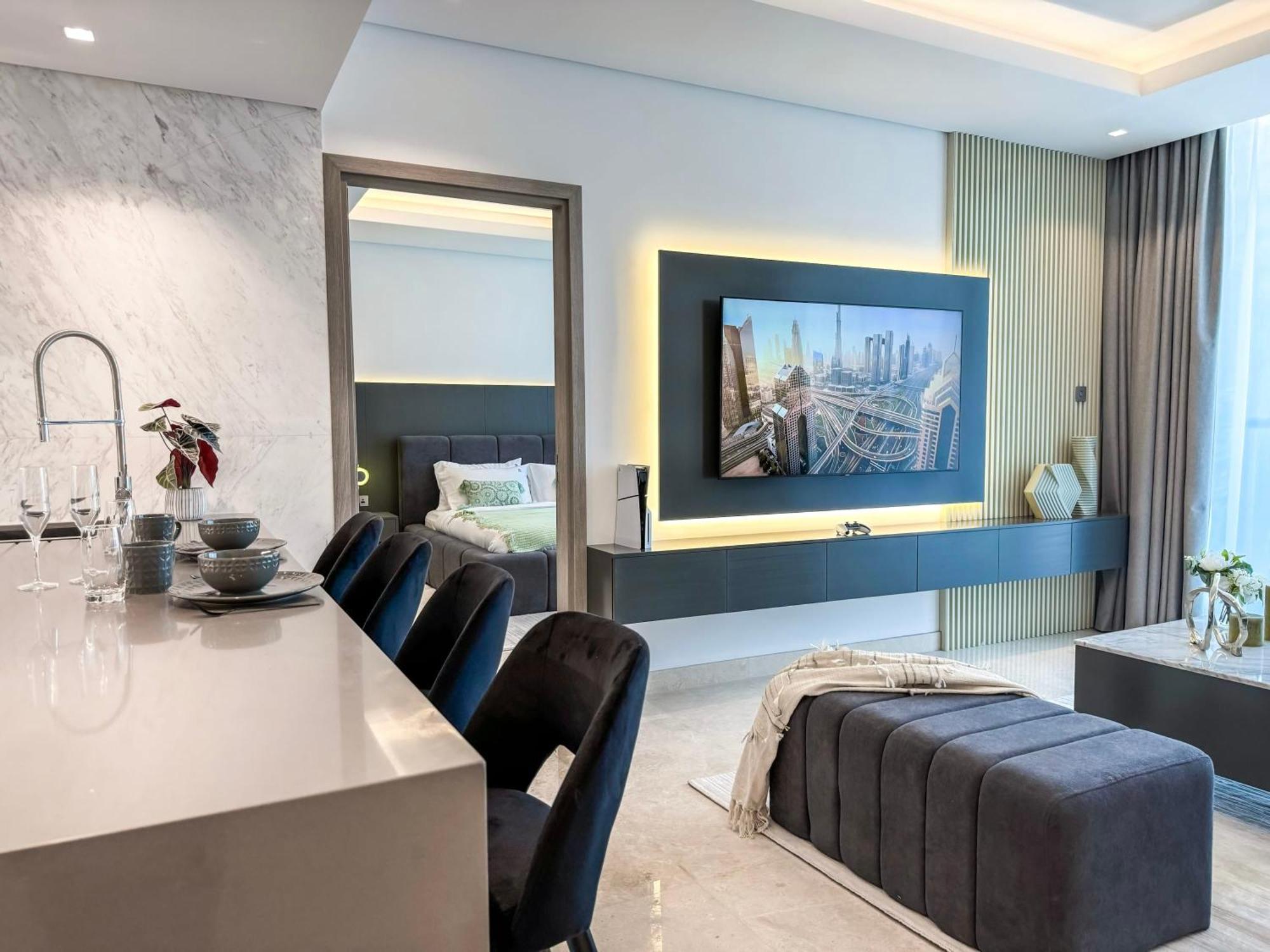 High Floor Burj Khalifa View 1br - Business Bay Apartment Dubai